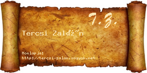 Tercsi Zalán névjegykártya