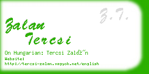 zalan tercsi business card